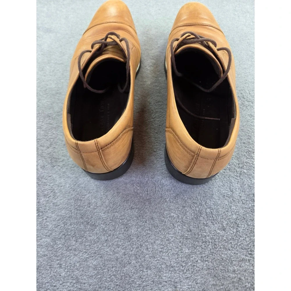 ECCO Citytray Cognac Brown Leather Cap Toe Oxford Dress Shoes Men's US 11 EU 45